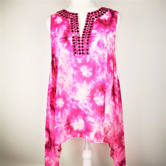 Michael by MK Tie Dye Tunic with Neck detail - Picture 2 of 10